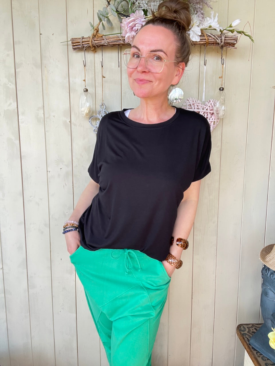 Shirt Lilo Obenschön Schwarz