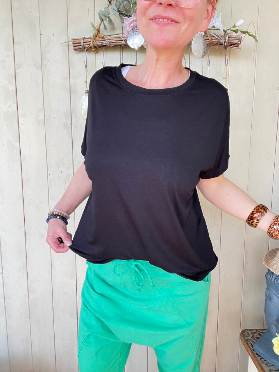 Shirt Lilo Obenschön Schwarz