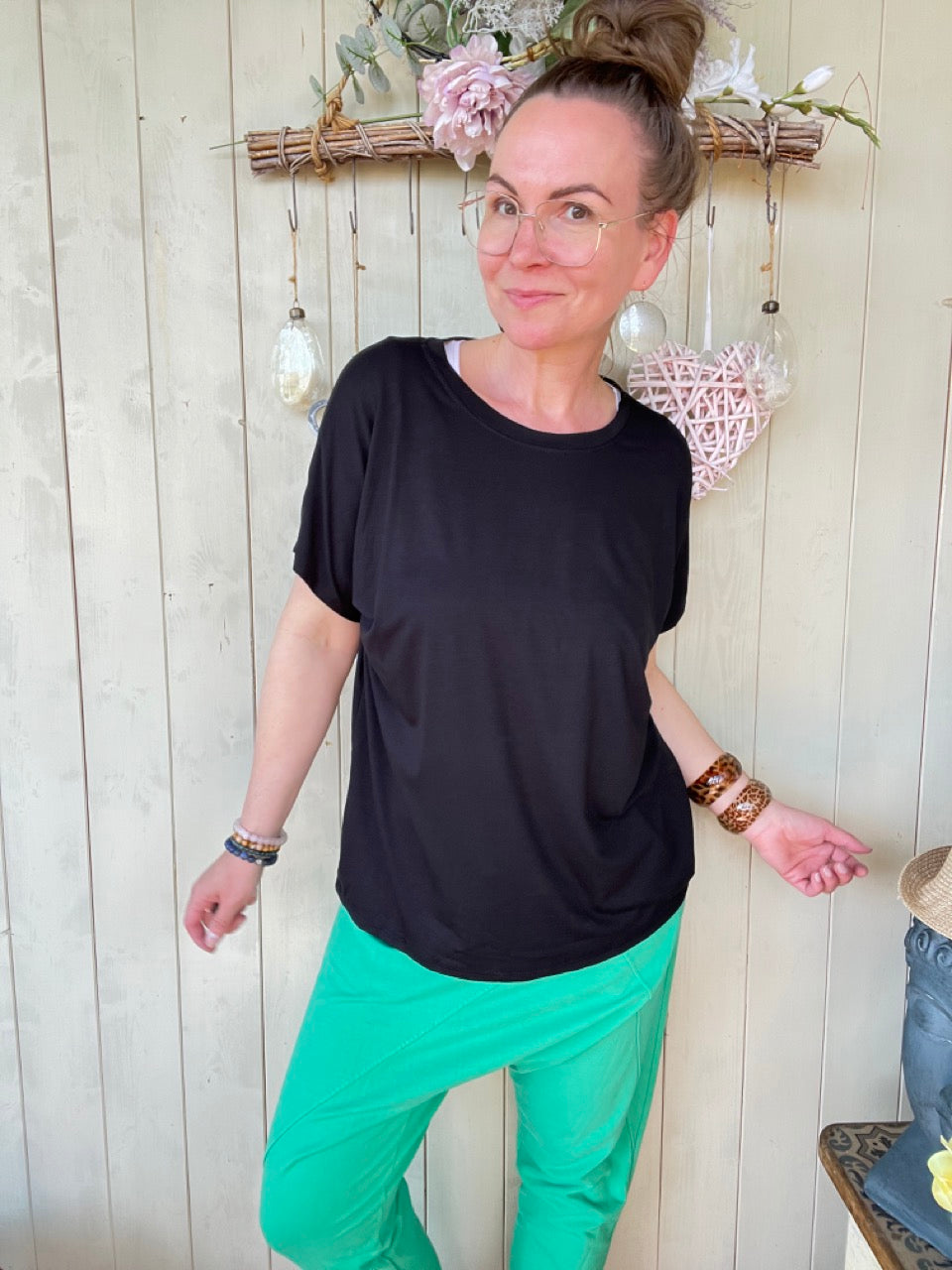 Shirt Lilo Obenschön Schwarz