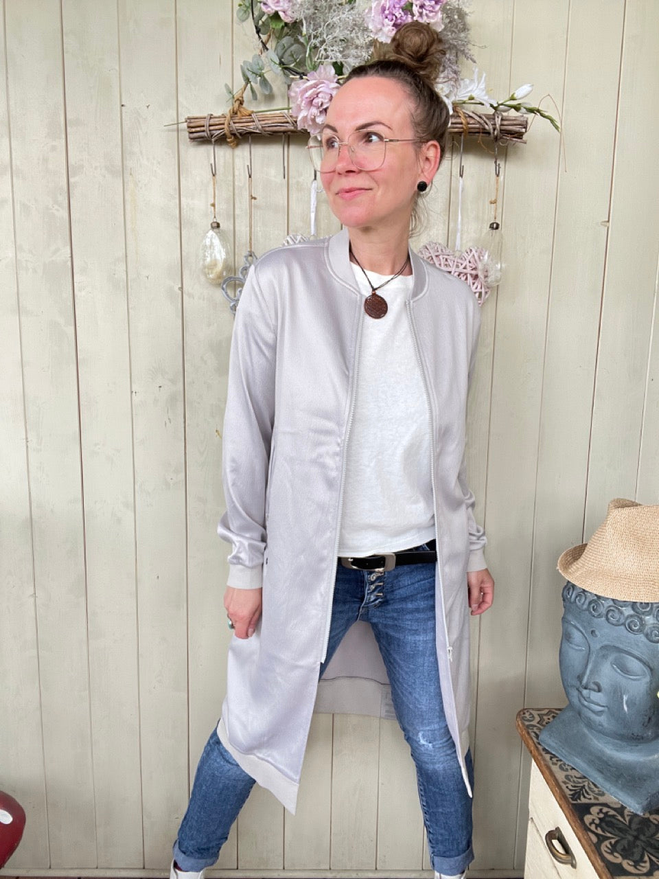 Jacke Liebesding Silbergrau