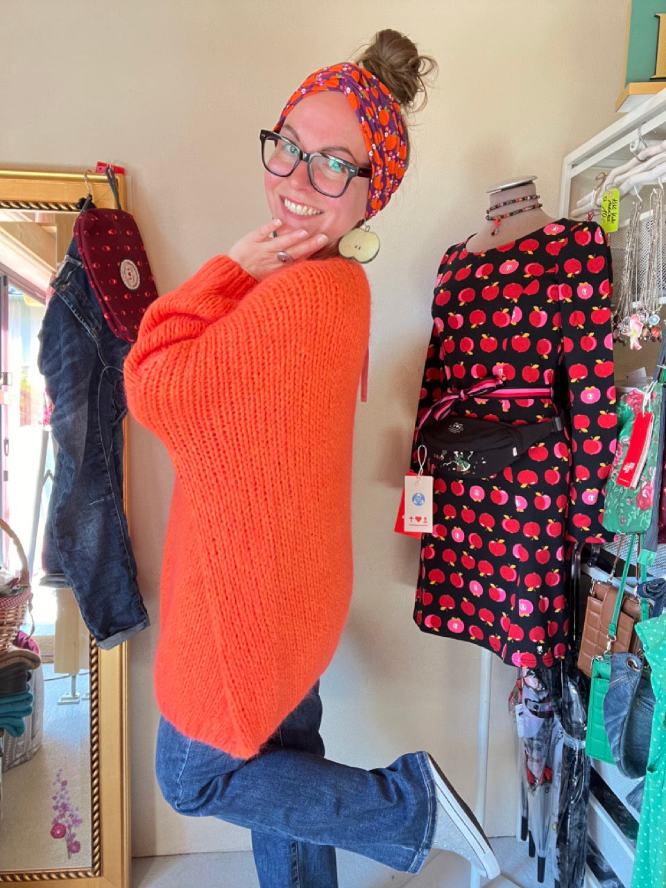 Strickpullover Loreley Orange