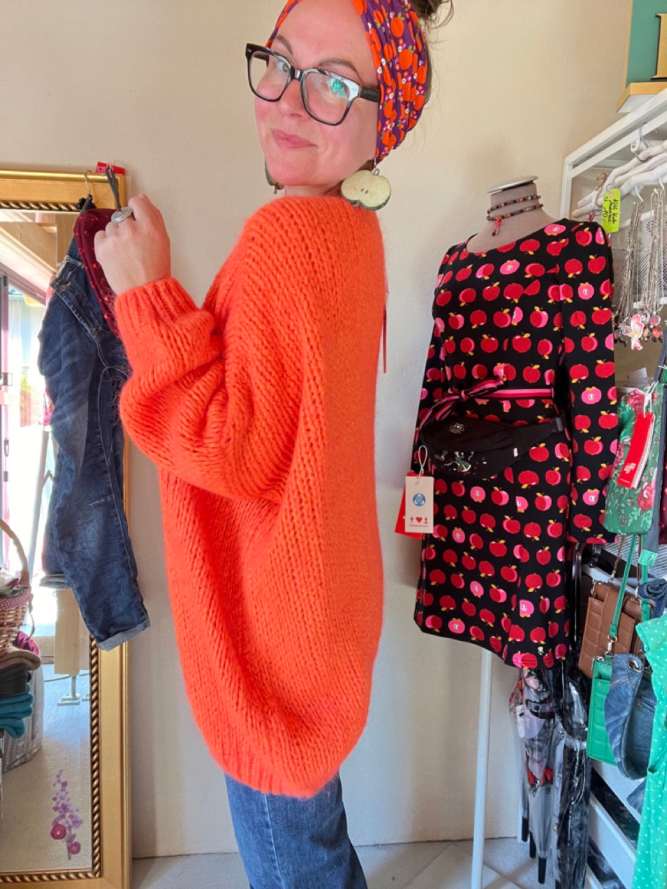 Strickpullover Loreley Orange
