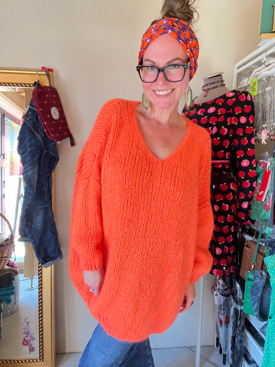 Strickpullover Loreley Orange
