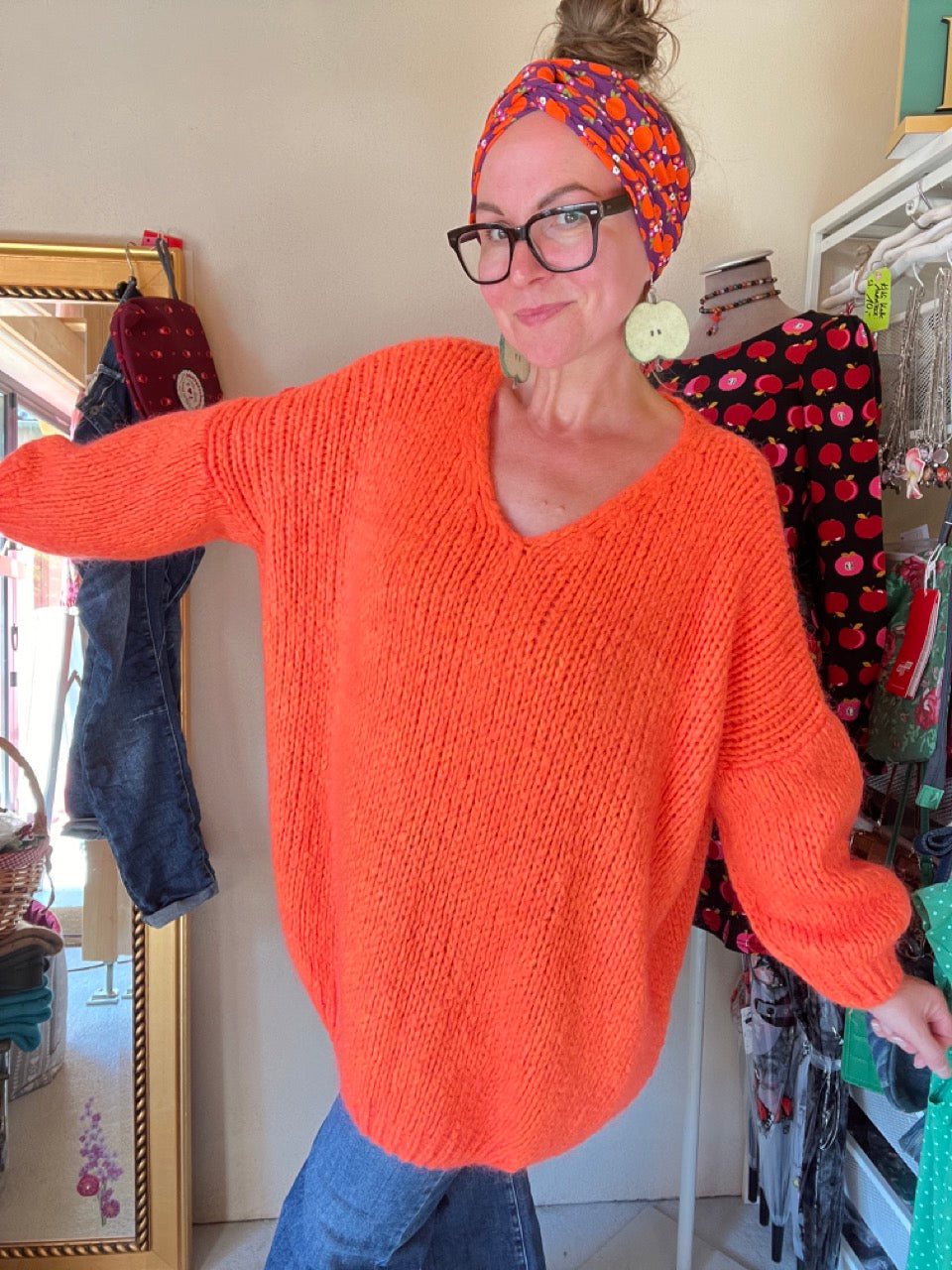 Strickpullover Loreley Orange