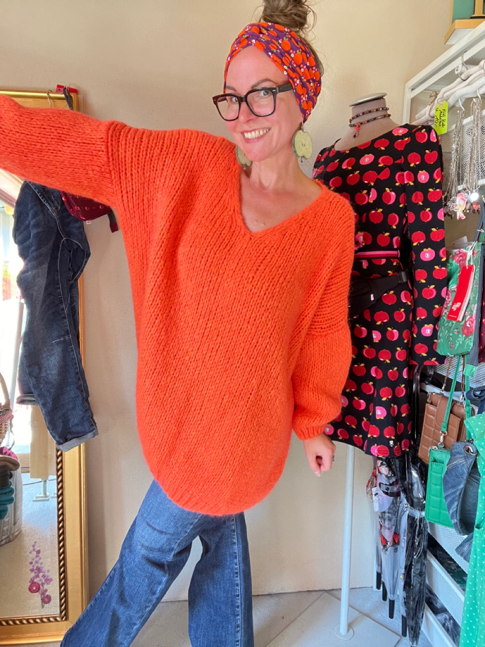Strickpullover Loreley Orange