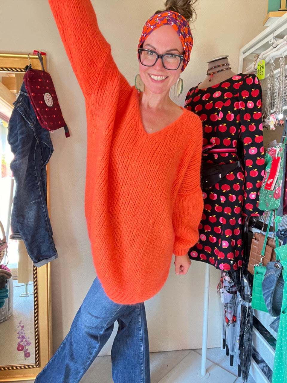 Strickpullover Loreley Orange