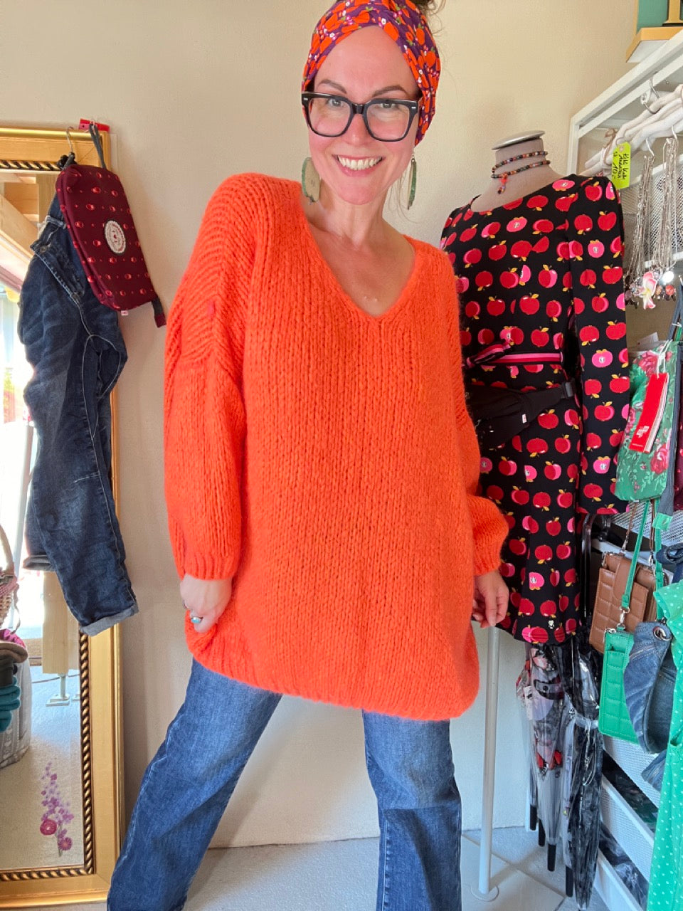 Strickpullover Loreley Orange