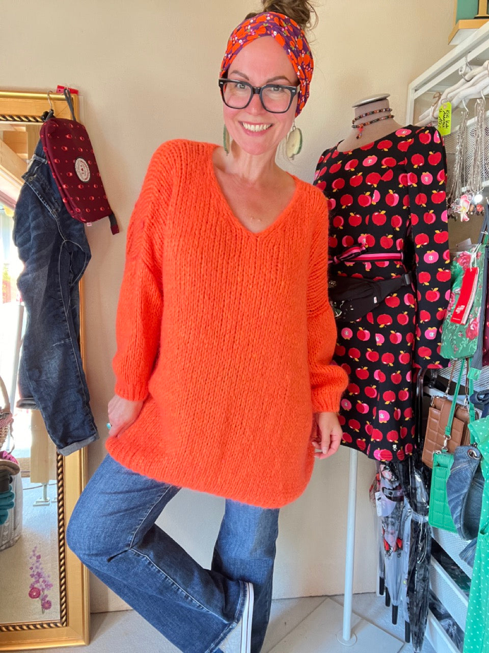 Strickpullover Loreley Orange