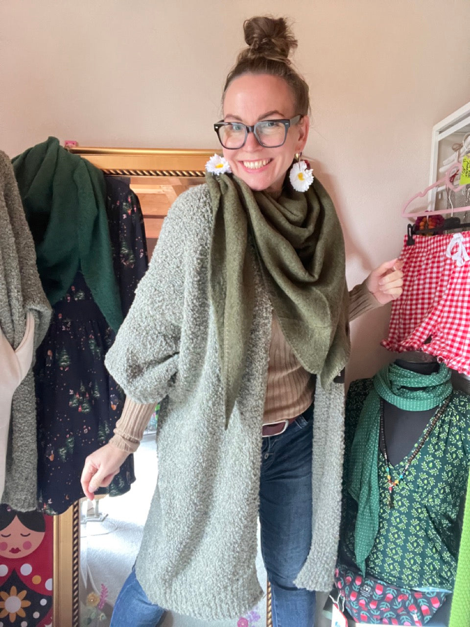 Strickjacke Lara Olive