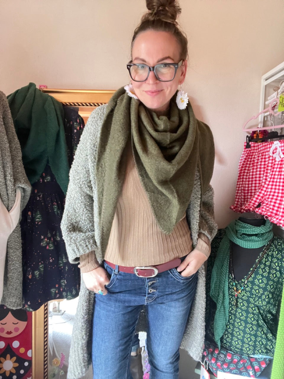 Strickjacke Lara Olive