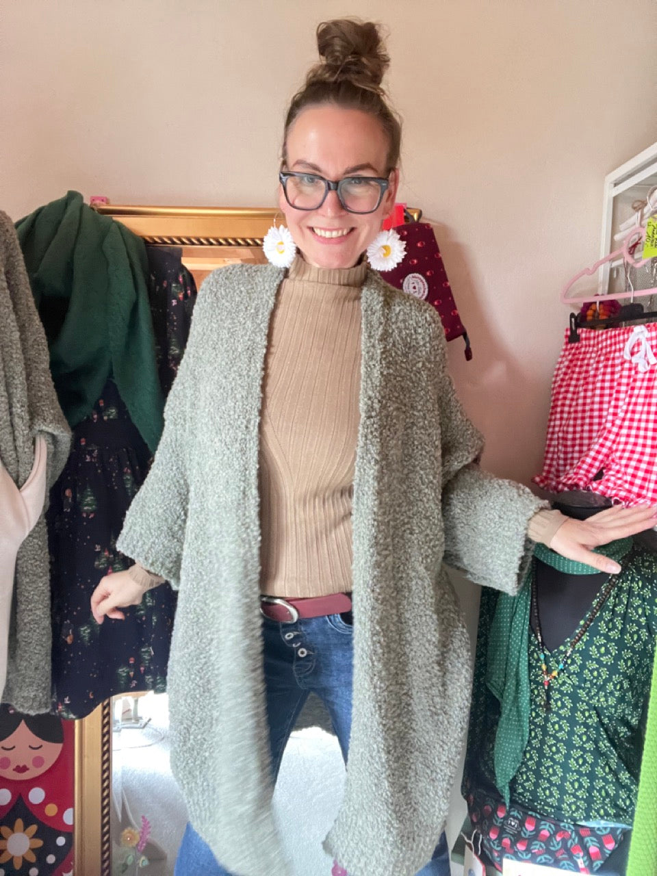 Strickjacke Lara Olive
