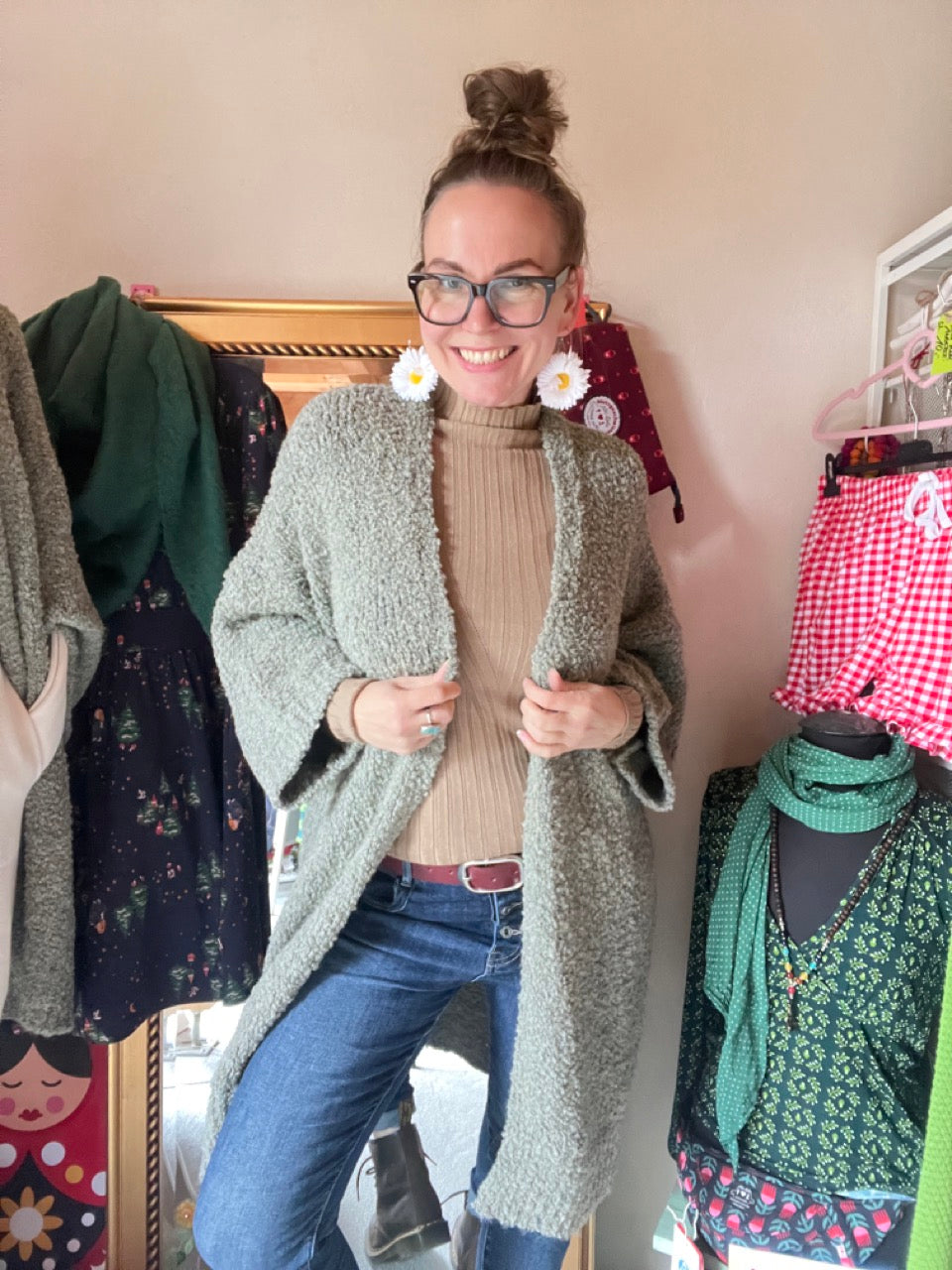 Strickjacke Lara Olive