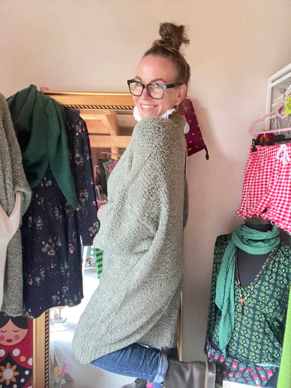 Strickjacke Lara Olive