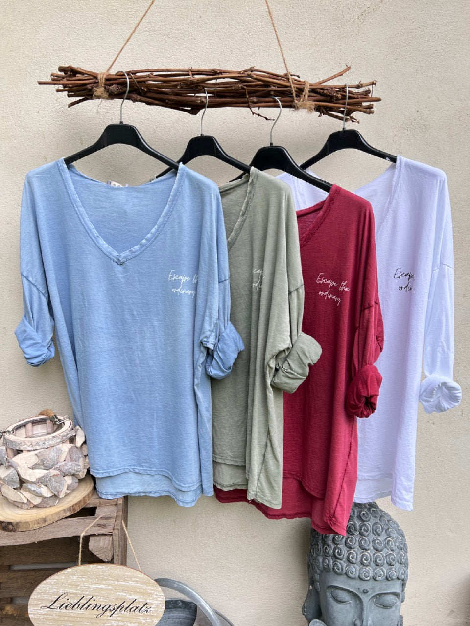 Langarm Shirt Greta in verschiedenen Farben