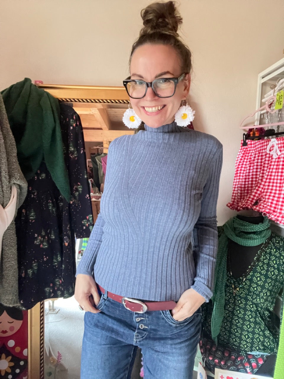 Pulli Sinja Jeansblau