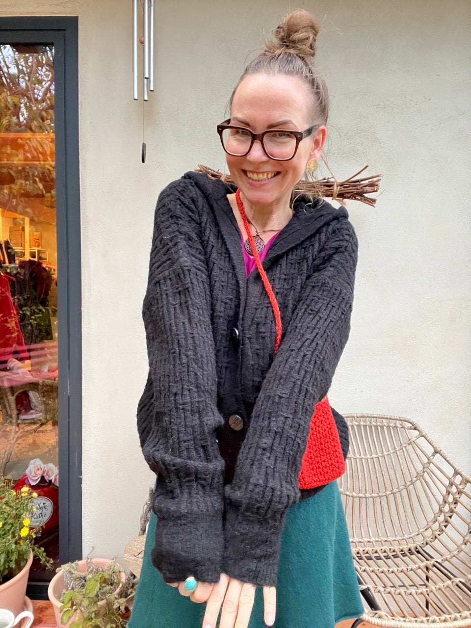 Strickjacke Madame Marie Schwarz
