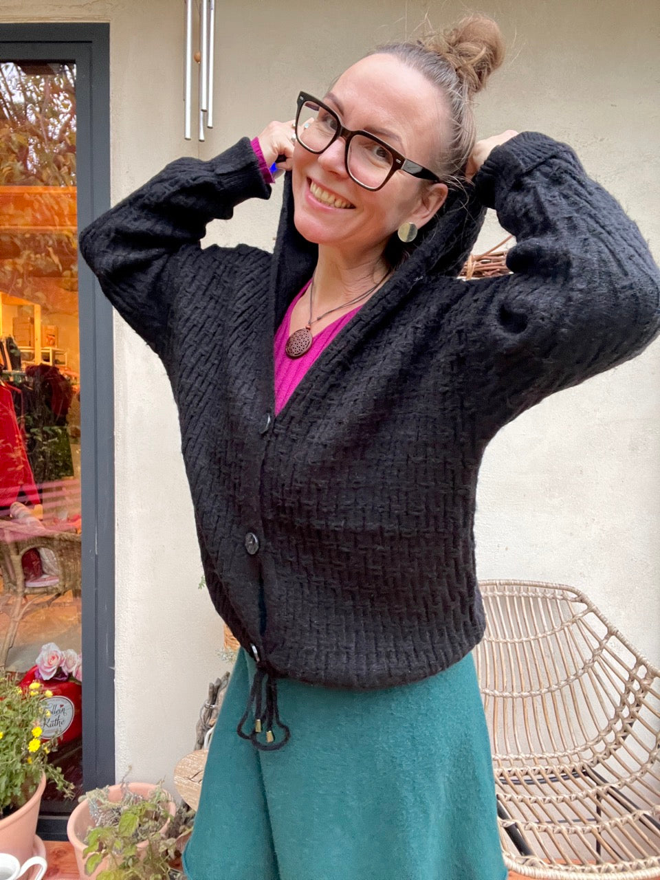 Strickjacke Madame Marie Schwarz