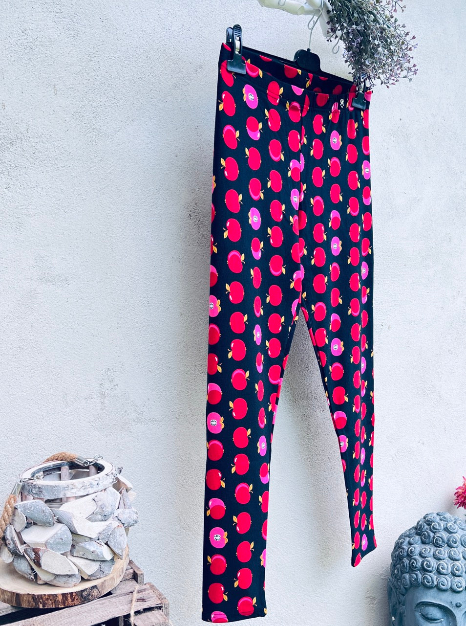 Thermo Leggings Apfelbäckchen Schwarz