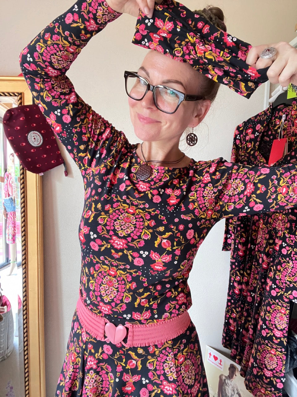 Langarm Shirt Magic Girl Schwarz