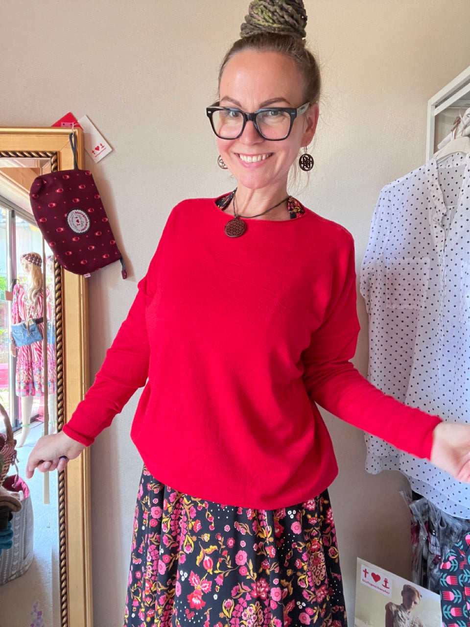 Pulli Federleicht Rot