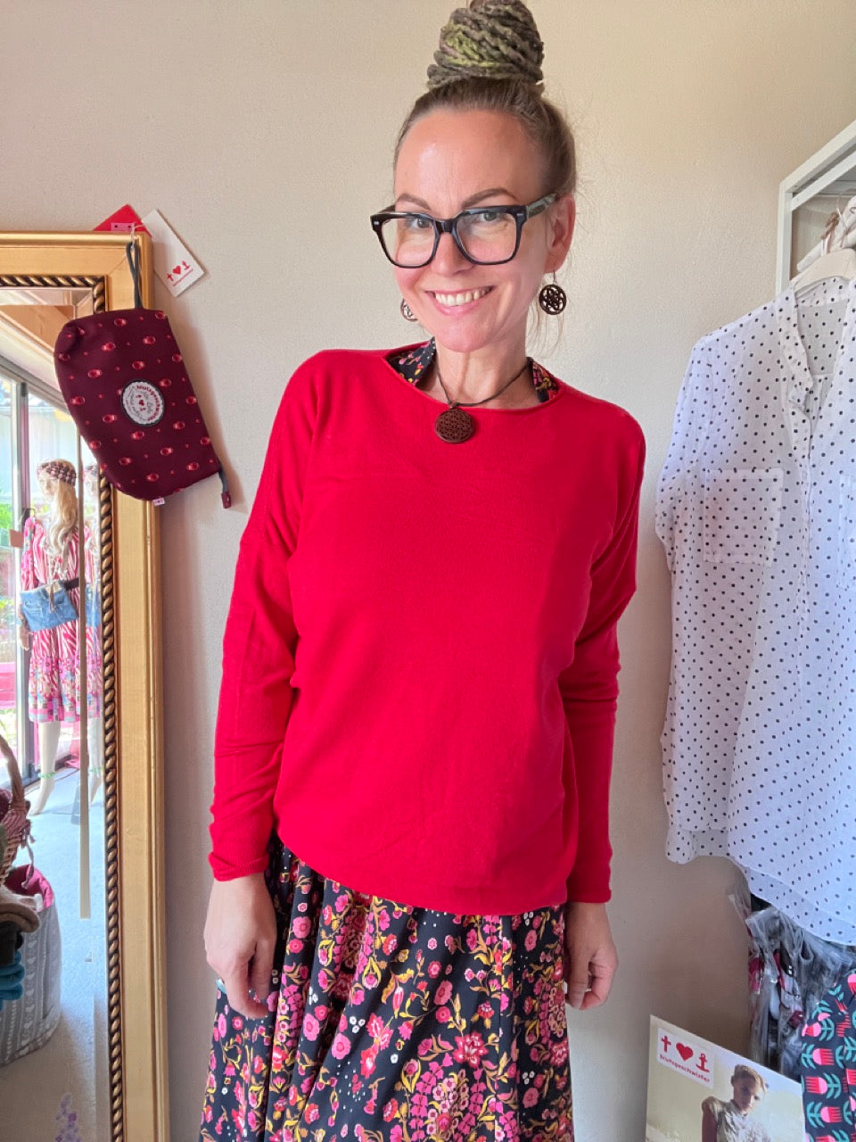 Pulli Federleicht Rot