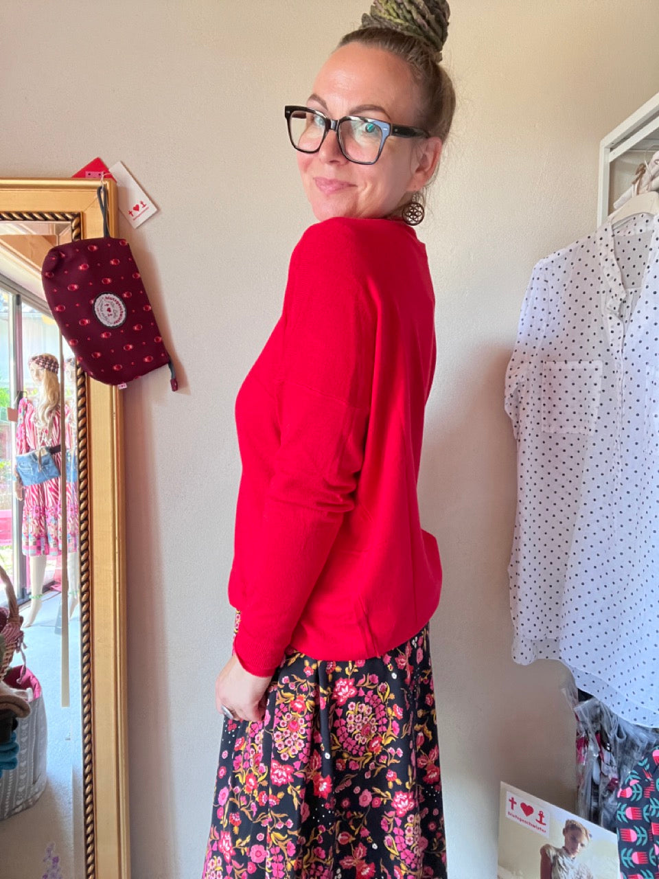 Pulli Federleicht Rot