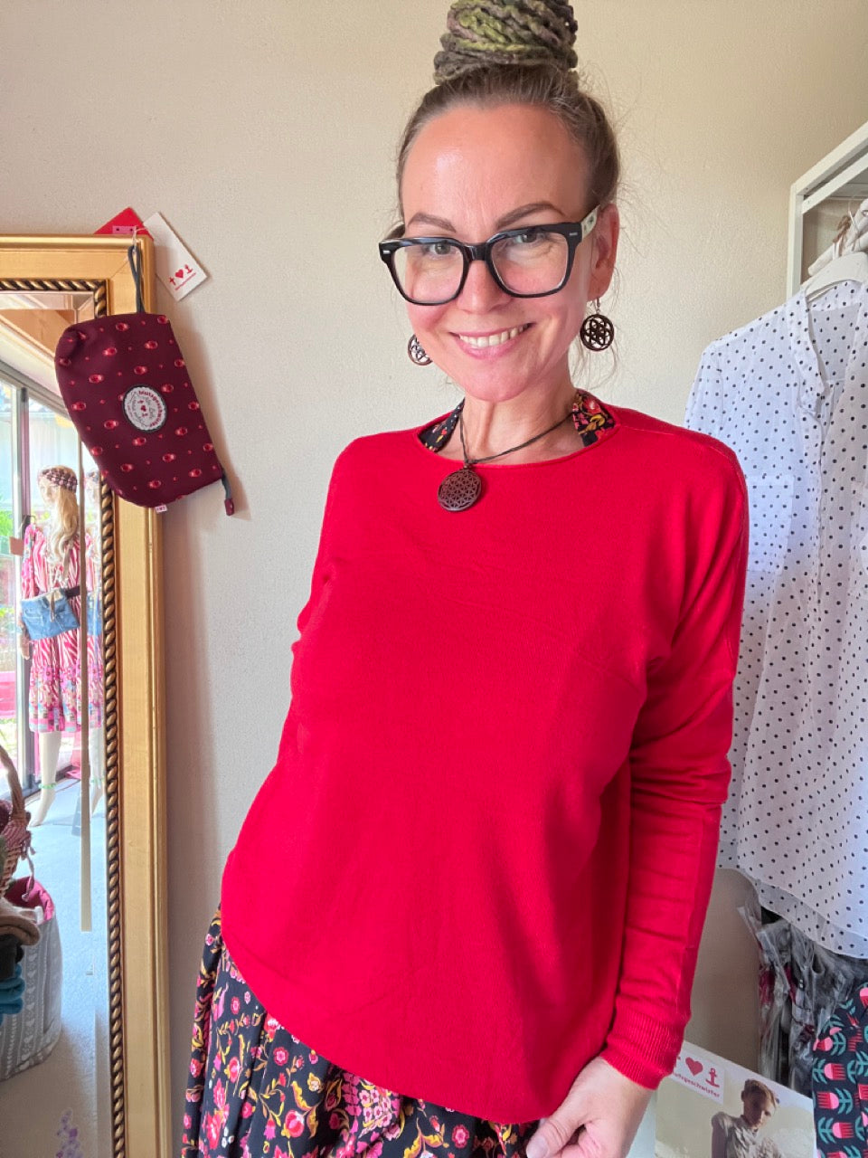 Pulli Federleicht Rot