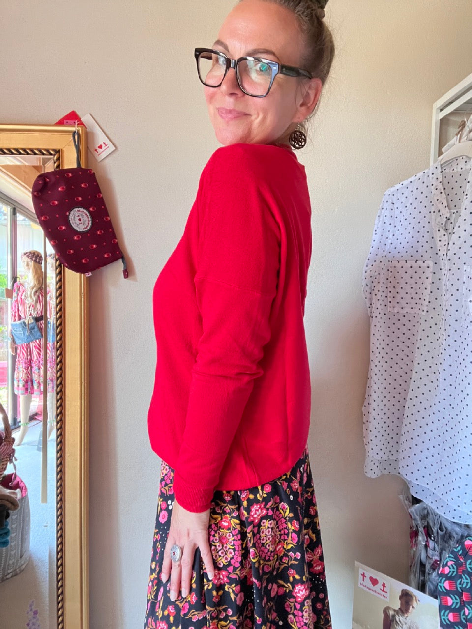 Pulli Federleicht Rot
