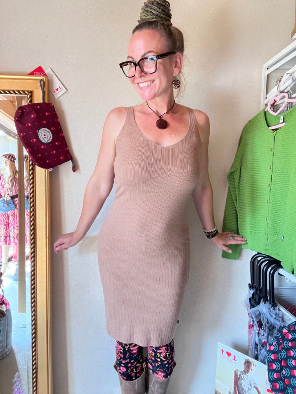 Set Kleid und Pulli Starlight Cappuccino