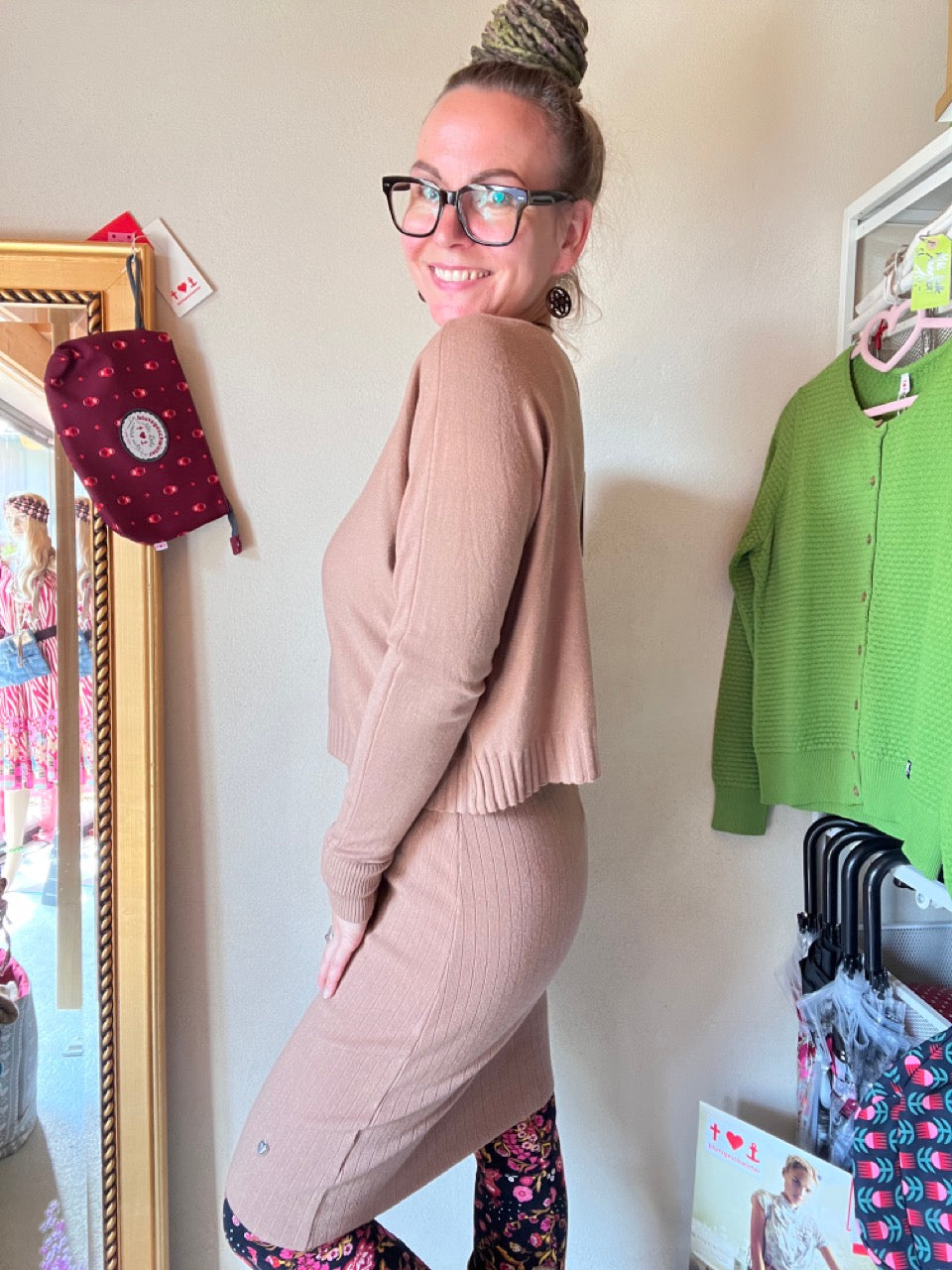 Set Kleid und Pulli Starlight Cappuccino