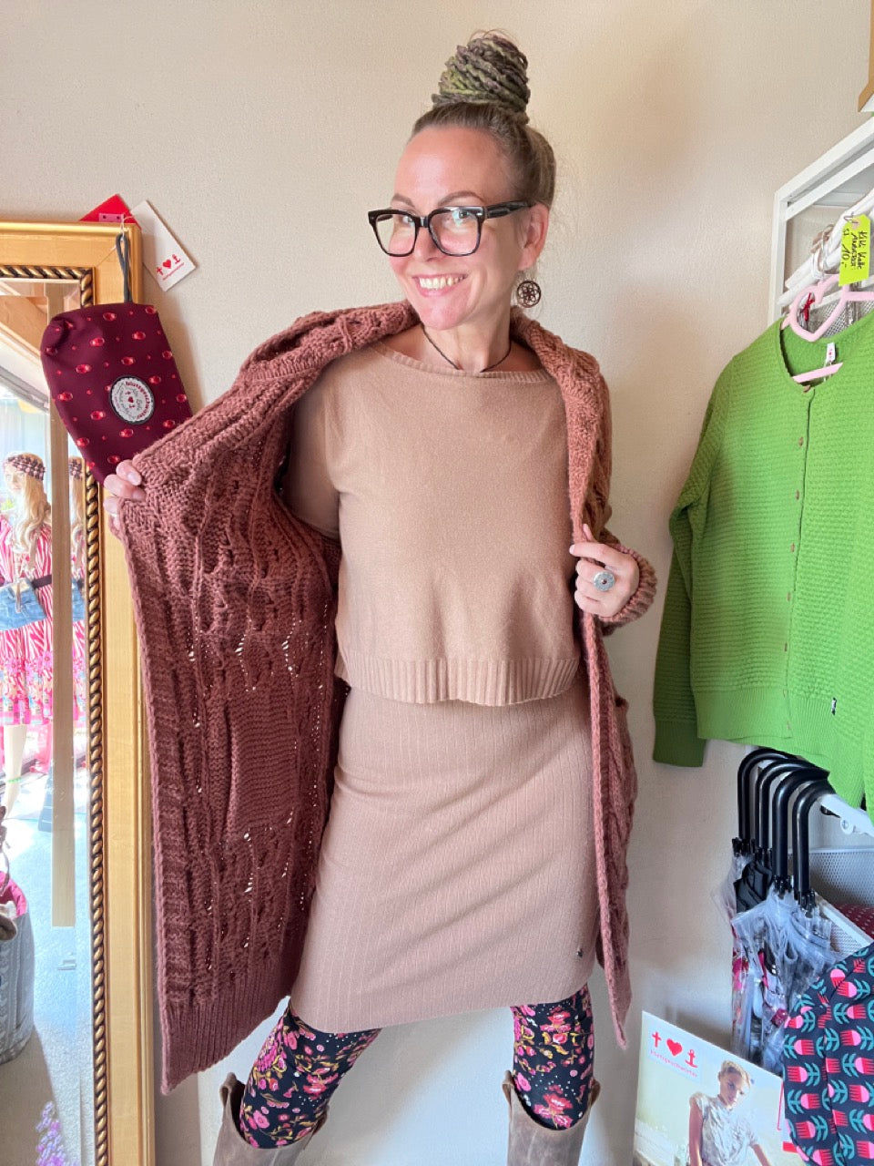 Set Kleid und Pulli Starlight Cappuccino
