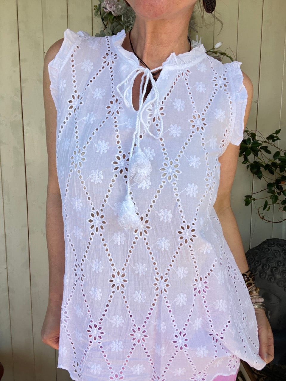 Bluse La pura Vida Weiß