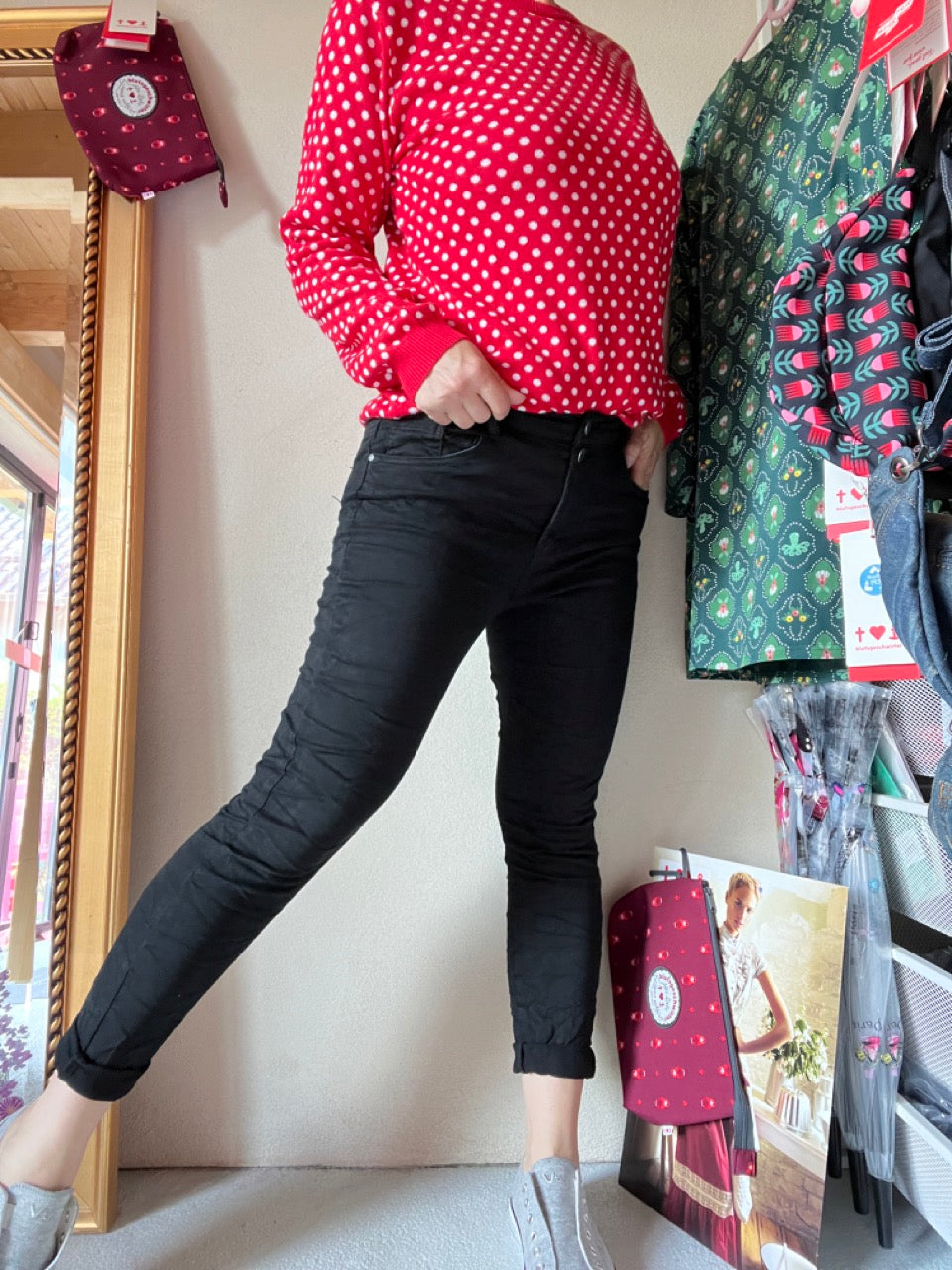 Hose NEU! Jeans Fantastisch Elastisch Schwarz