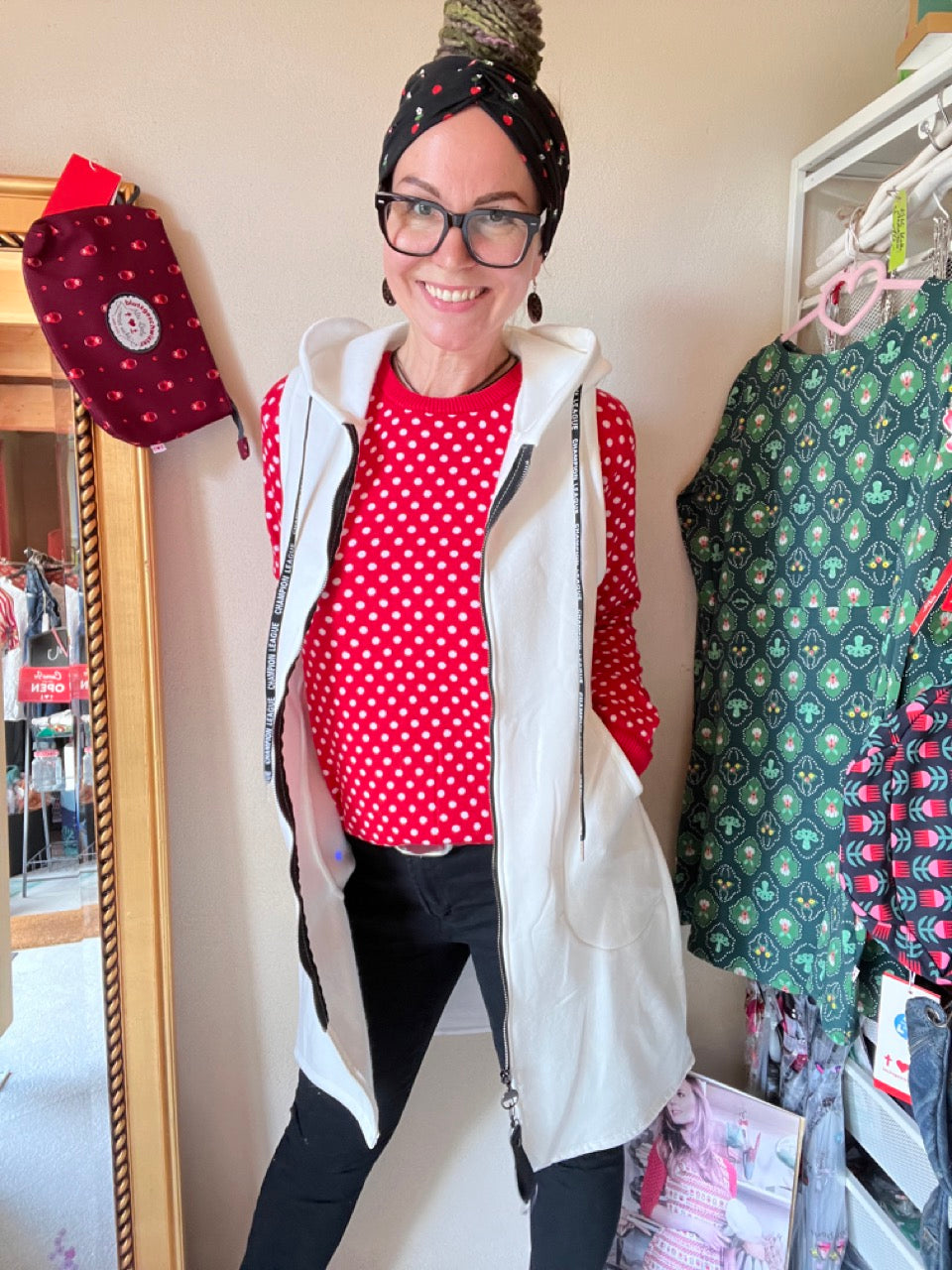 Pulli Lizzy Rot Punkte