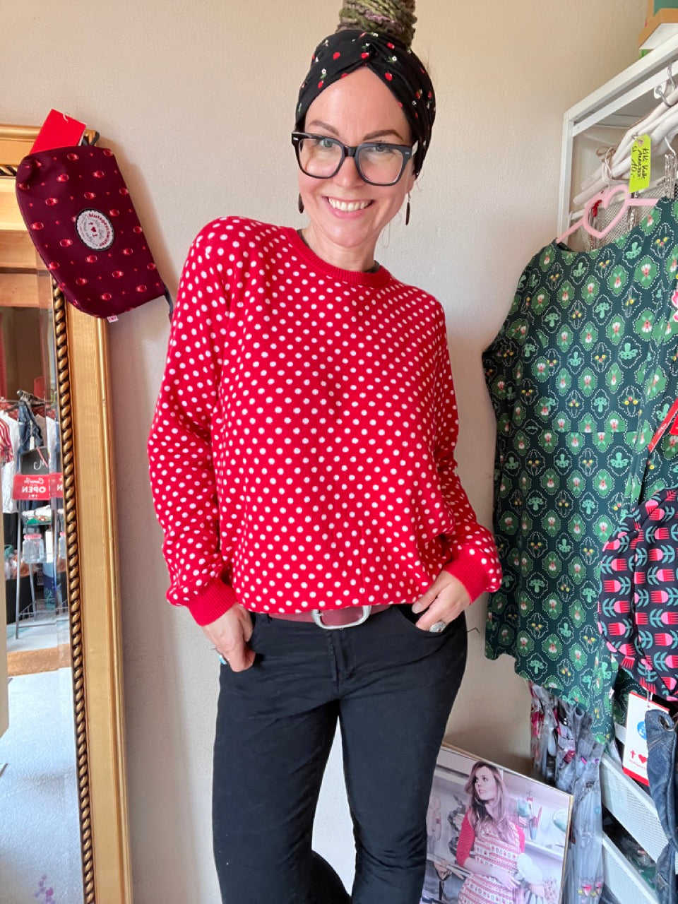 Pulli Lizzy Rot Punkte