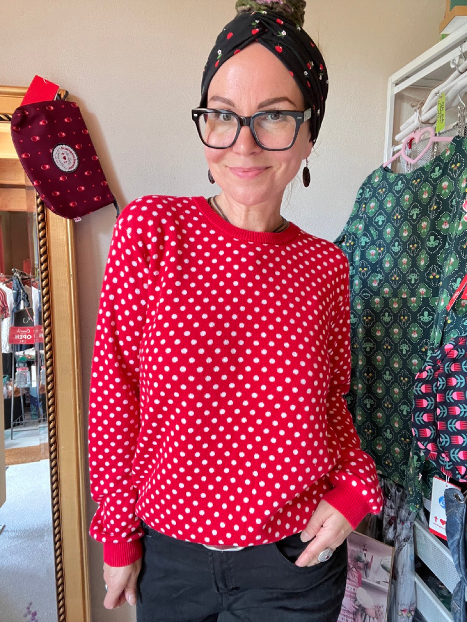 Pulli Lizzy Rot Punkte