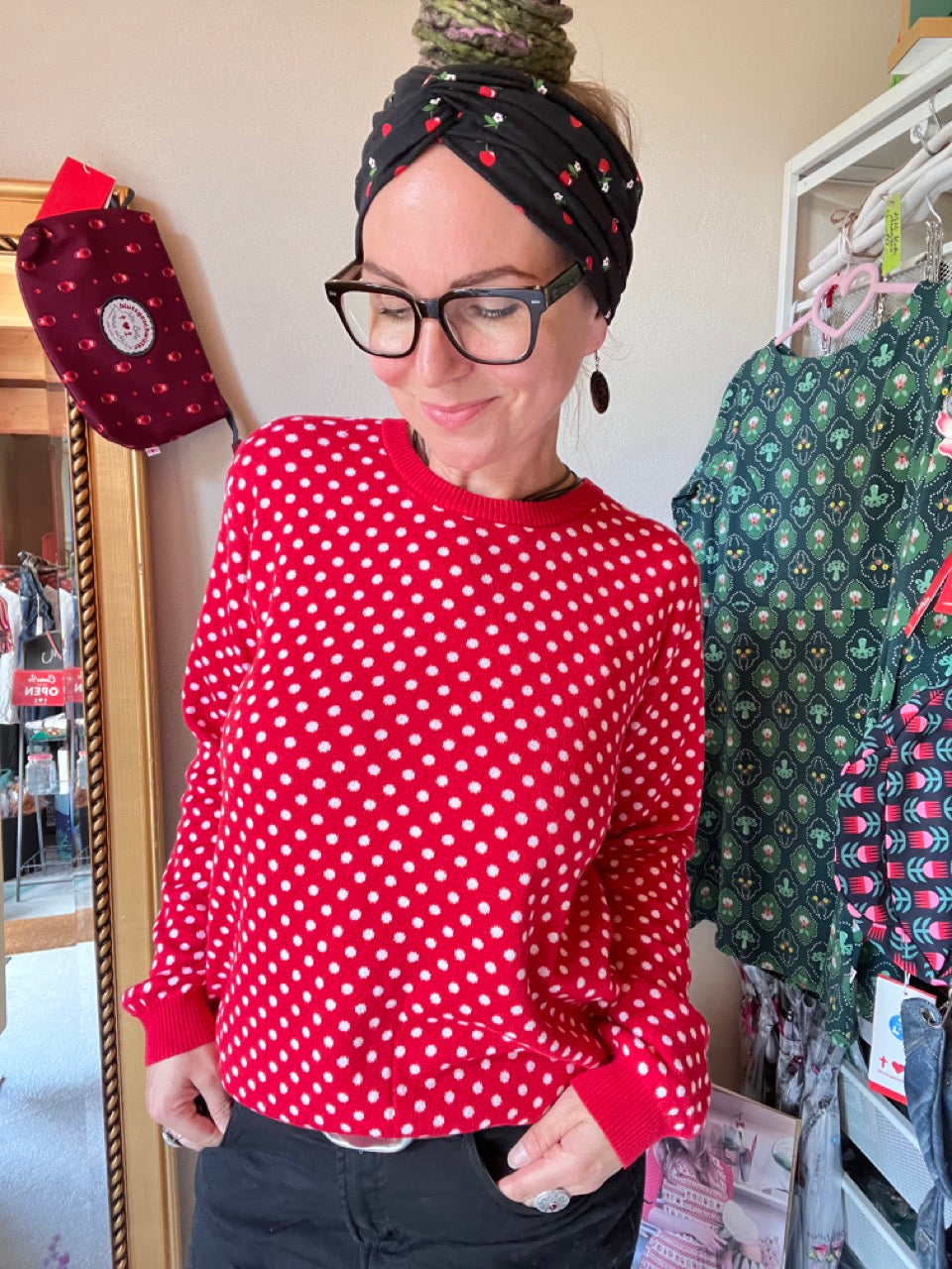 Pulli Lizzy Rot Punkte