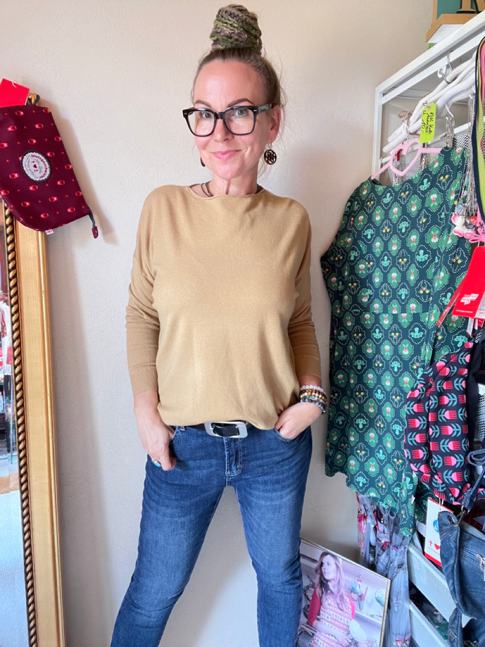Pulli Federleicht Camel