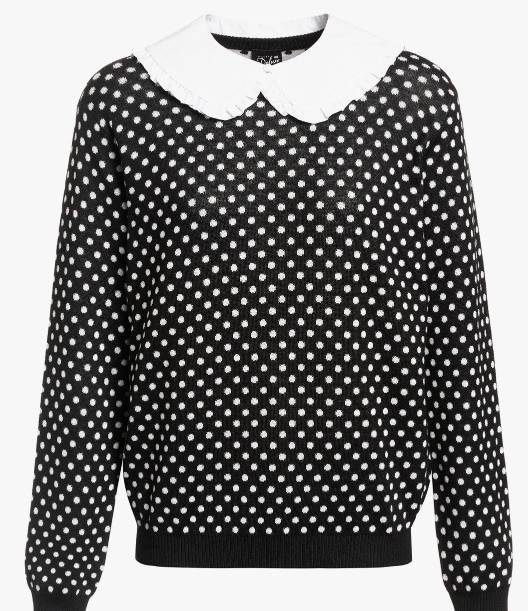 Pulli Lizzy Schwarz Punkte