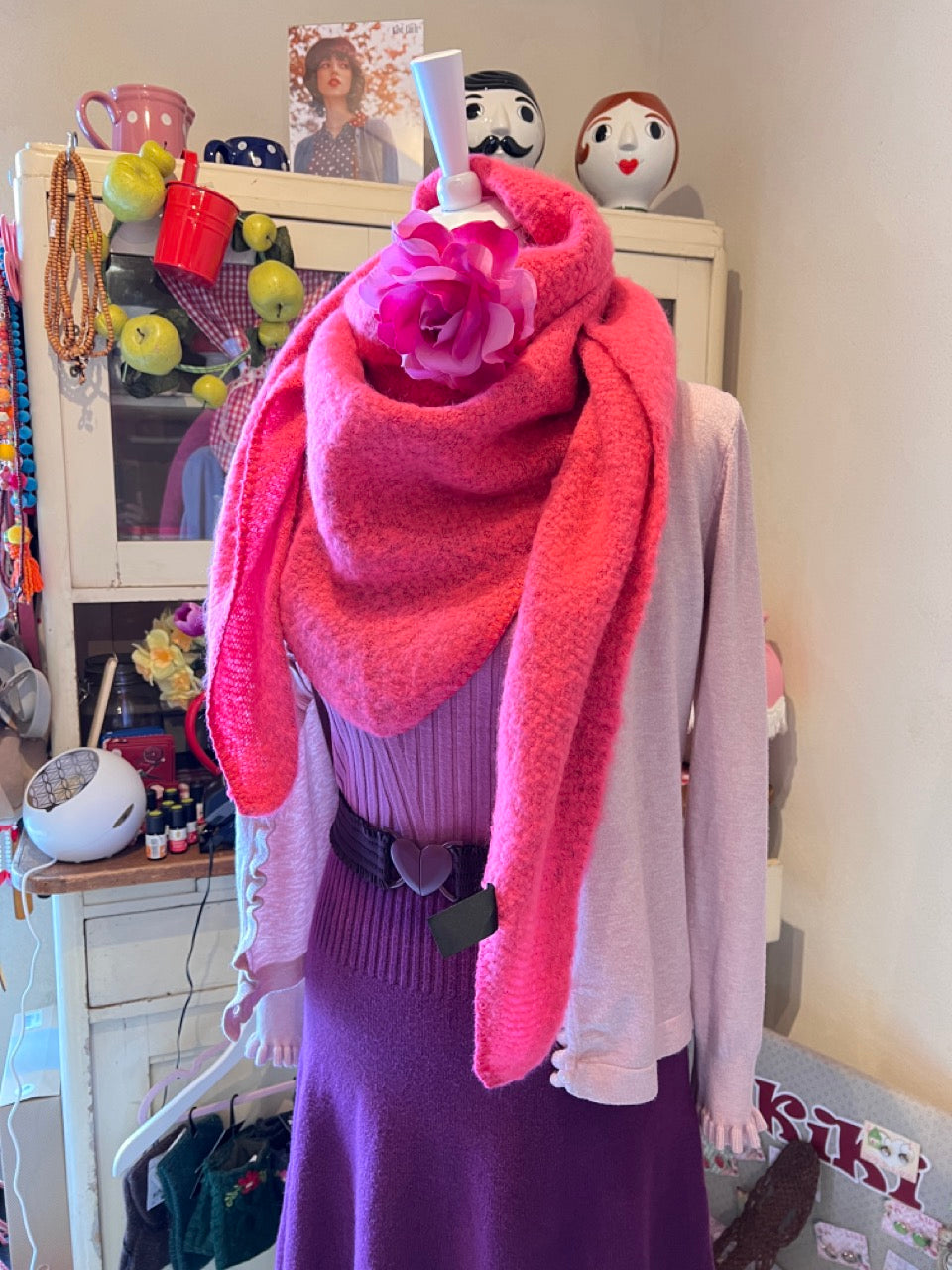 Schal Leicht und Locker Pink