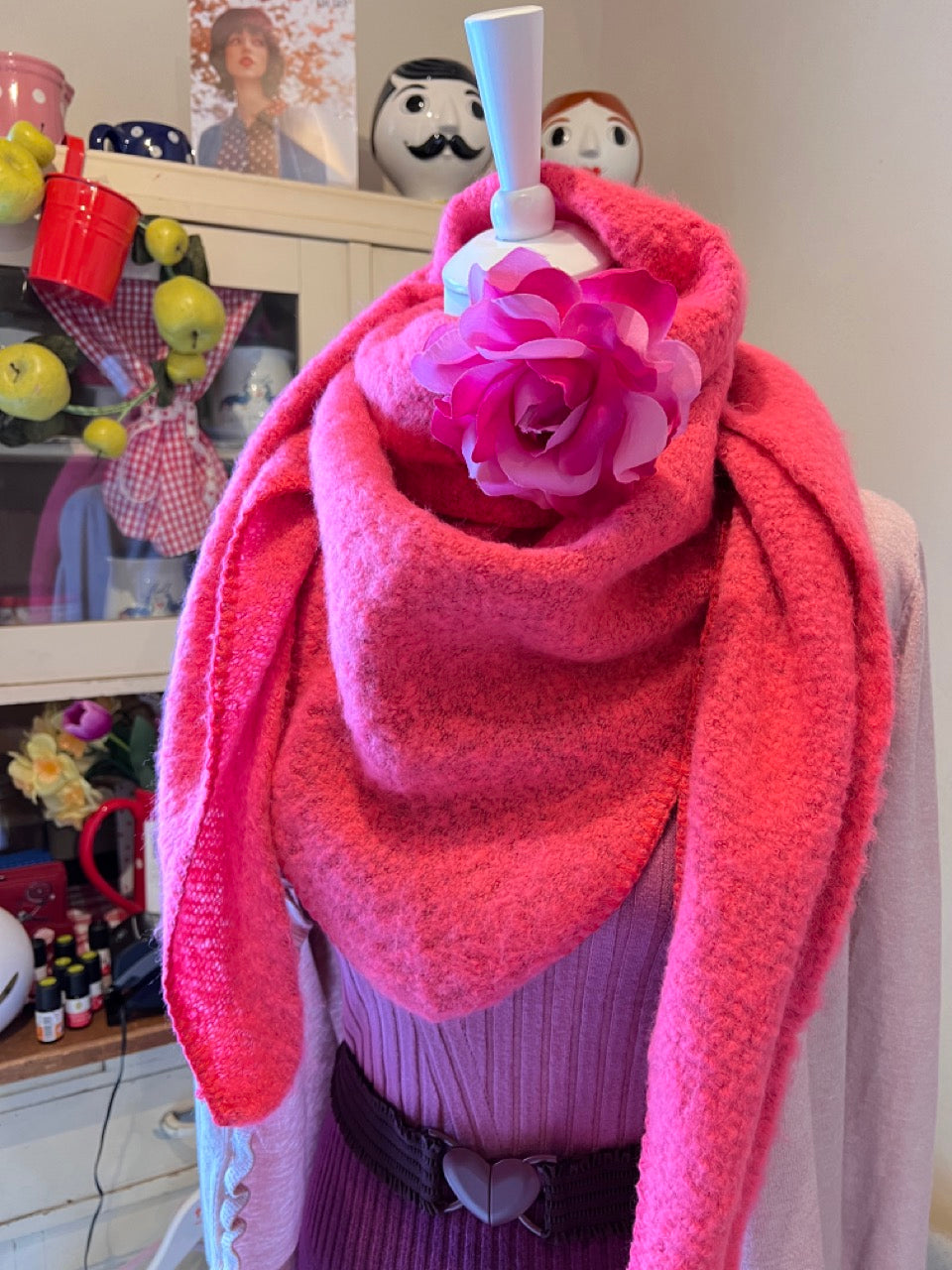 Schal Leicht und Locker Pink