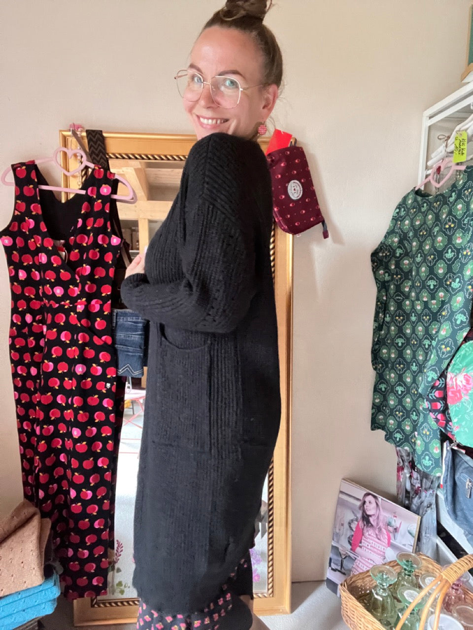 Strickjacke Mantel Heiterblick Schwarz