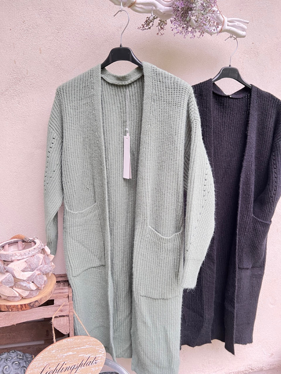 Strickjacke Mantel Heiterblick Schwarz