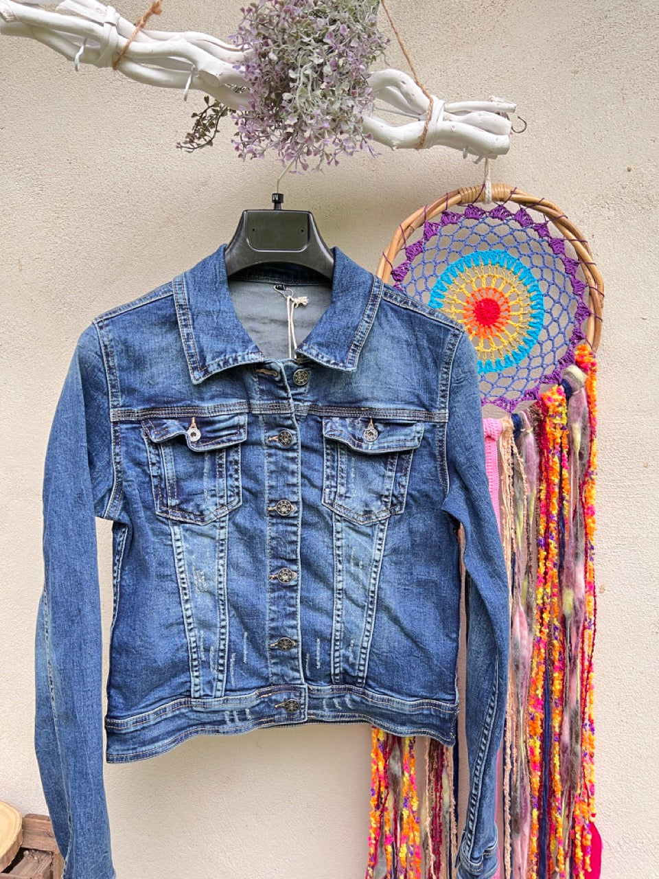 Jeansjacke Geheimnisträgerin Dunkelblau Denim