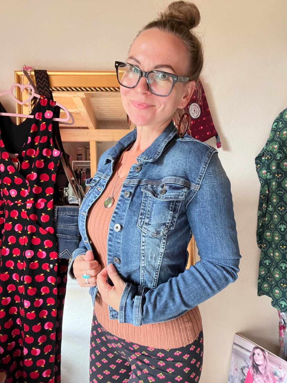 Jeansjacke Geheimnisträgerin Dunkelblau Denim