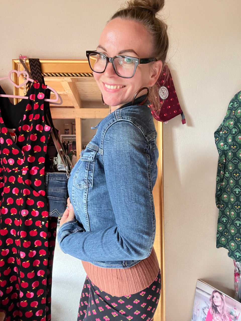 Jeansjacke Geheimnisträgerin Dunkelblau Denim