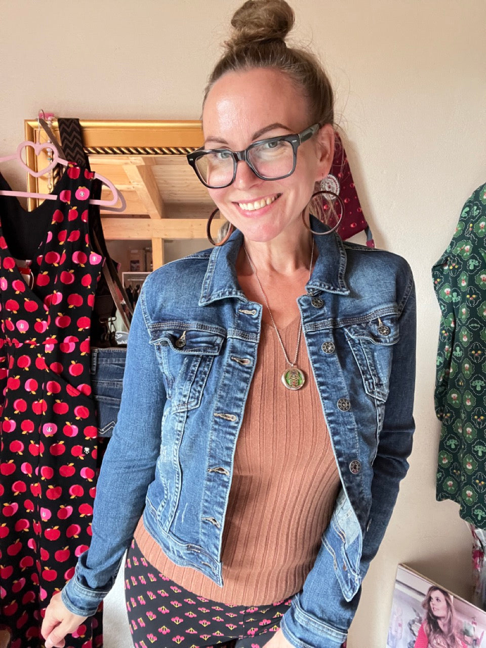 Jeansjacke Geheimnisträgerin Dunkelblau Denim