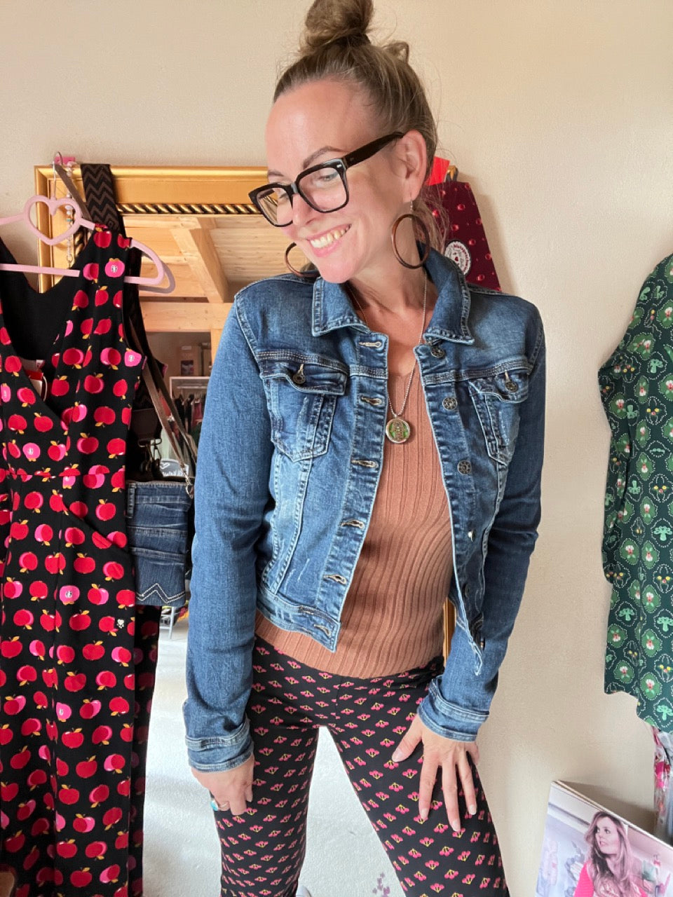 Jeansjacke Geheimnisträgerin Dunkelblau Denim