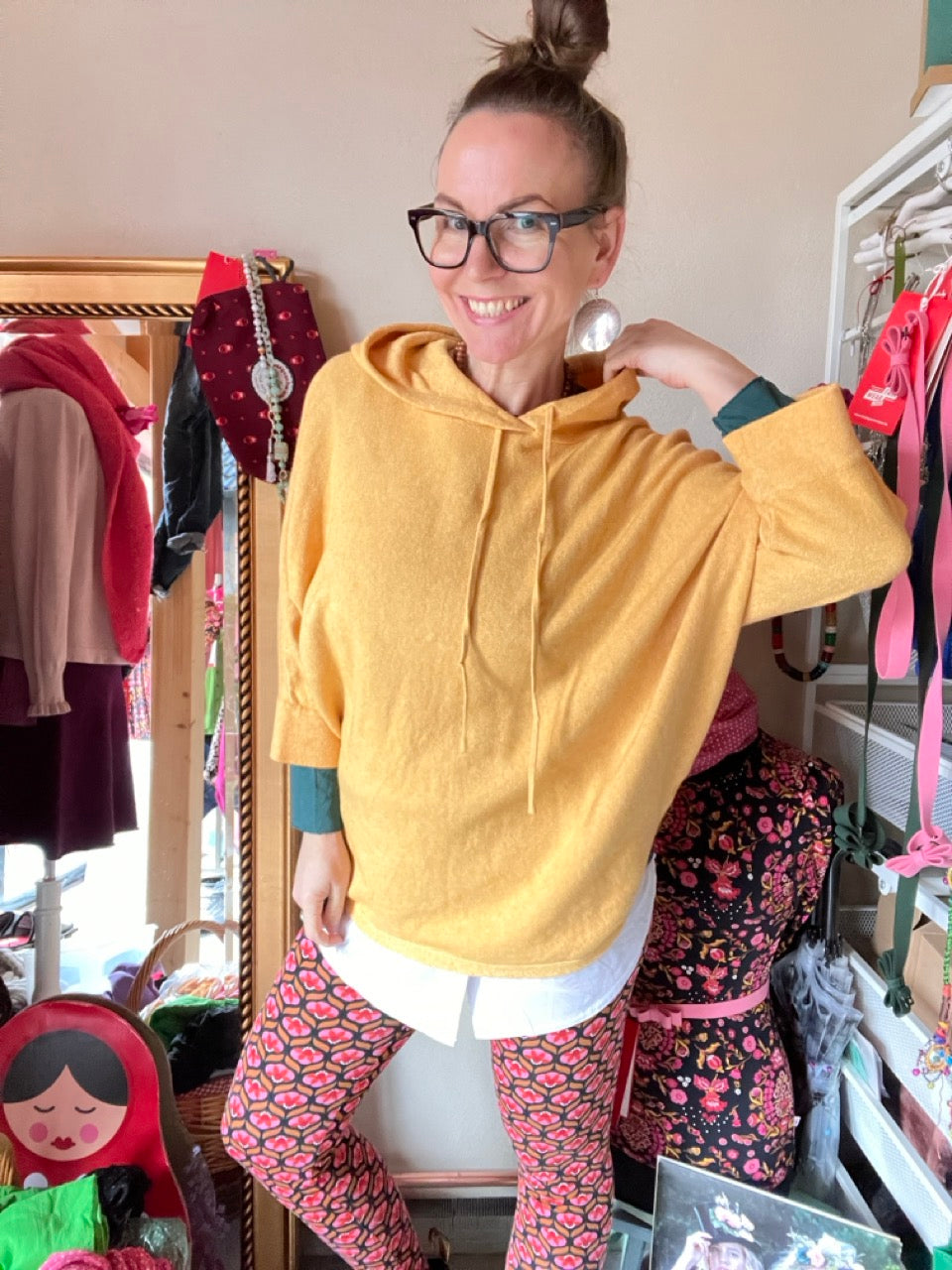 Pulli Heimatglück Senfgelb