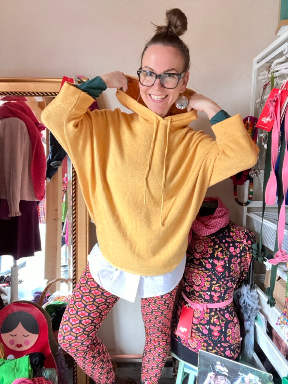 Pulli Heimatglück Senfgelb
